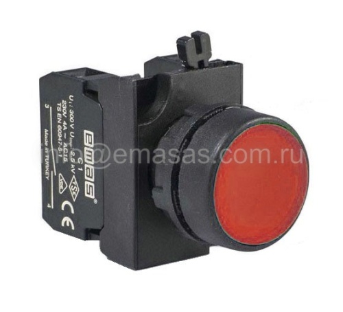 CP102DK Кнопка нажимная круглая красная (1НО+1НЗ) | код CP102DK | EMAS
