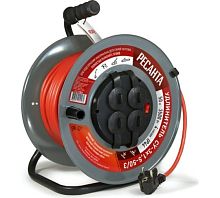 Удлинитель силовой на металлической катушке, СУ-3х1,5-50/3 (с выкл., 4 розетки, IP44) Ресанта, , Шт | код 61/118/8 | РЕСАНТА