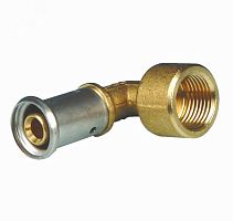 Угольник ВР 16х1/2' 90 град., пресс, латунь | код 6P-1604 | Henco