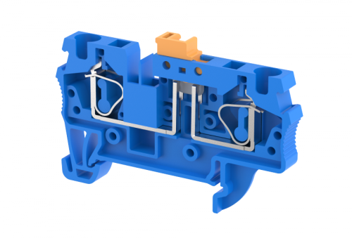 Клемма проходная пружинная 4 мм2 с размыкателем, на 2 подключения, синяя SQK4-BLUE | код 2103120001 | Elmex Клемма проходная пружинная 4 мм2 с размыкателем, на 2 подключения, синяя SQK4-BLUE | код 2103120001 | Elmex