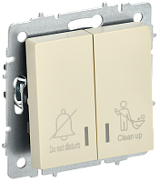 BRITE Выключ. 2-кл. с инд. отел. 10А ВС10-2-9-БрКр беж. IEK | код BR-V20-2-10-K10 | IEK