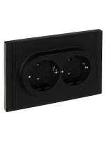 FORTE&PIANO Роз. 2-я с з/к без з/ш б/к 16А FP124 чер. IEK | код FP-R21-16-1-K02 | IEK