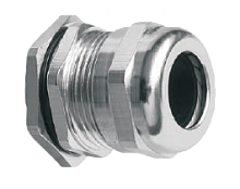 Кабельный ввод (сальник) латунный никелированный резьба PG42, диаметр кабеля 32-38 мм | код PGm-42 | ELVERT