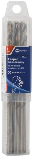 Сверло по металлу удлиненное Profi с кобальтом 5%, 6,5x148 мм (10 шт.) | код 48-65-148 | FIT фото 3