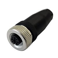 Разъем М12,5A,гнездовой,винт,пластиковый,прямой,резьба PG7,кабельная часть СЦМ120013-05A | код 185200108 | СТЭЗ