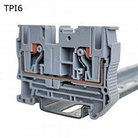 Клемма push-in проходная 2 контакта 6 мм2, серая | код TPI6 | ПРОВЕНТО