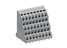 258213 Клемма MCS 3-уровневая, угловая, шаг 5.0мм, 13 конт., сер., шт | код 258213 | SUPU