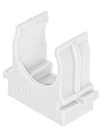 Крепеж-клипса для трубы 20 мм для прямого монтажа (100 шт.) белая TDM | код SQ0405-8012 | TDM
