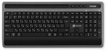 Клавиатура Оклик 860S серый/черный USB беспроводная BT/Radio slim Multimedia (подставка для запястий) (1809323) | код 1809323 | Oklick