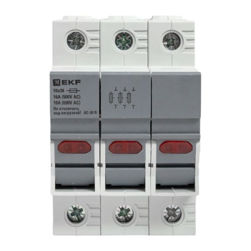 Предохранитель-разъединитель DF 10х38 3Р (тип ПВЦ) | код df103-e | EKF фото 5