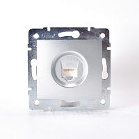 Розетка компьютерная матовое серебро (10шт/120шт) KARINA | код 707-4388-139 | Lezard