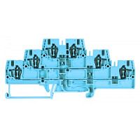 3-х этажная клемма, тип фиксации провода: пружинный, номинальное сечение: 2,5 мм кв., 20A, 500V, ширина: 5 мм, цвет: синий, тип монтажа: DIN 35 | код 56.703.3055.6 | Wieland