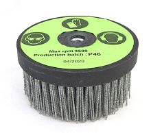Щетка чашечная Д140xM14, ворс полимер-абразив P46 по дереву для УПМ УШМ (болгарка) (3-101) | код TAZ140TYM14P46 | Cazzola