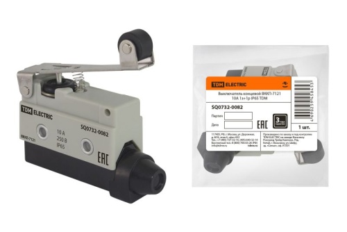 Выключатель концевой ВККП-7121 10А 1з+1р IP65 TDM | код SQ0732-0082 | TDM