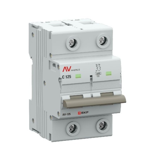Выключатель автоматический AV-125 2P 125A (C) 10kA EKF AVERES | код mcb125-2-125C-av | EKF фото 2