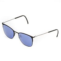 Черные солнцезащитные очки из титана с темно-синими линзами. Модель 11 | код TCSDRS53010001 | DKC