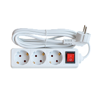 Удлинитель 3GS-3-SMART трехместный c выключателем 10А с заземлением 3м 8433 IN HOME | код 4690612010373 | IN HOME