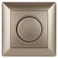 Светорегулятор Intro Solo 4-401-04 поворотный, 600Вт 230В, IP20, СУ, шампань | код Б0053708 | ЭРА