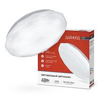 Светильник светодиодный DECO 48Вт 230В 6500К 3120лм 377х73мм ДАЙМОНД | код 4690612038681 | IN HOME