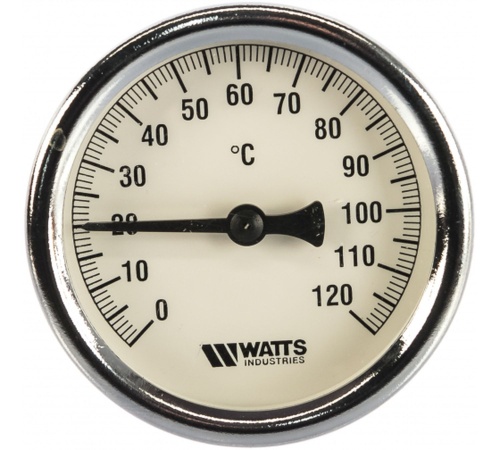 Термометр биметаллический F+R801 OR аксиальный 1/2НР 100 мм гильза 50 мм 0-120 С (10006066) | код RQLAGJ0SIFP18J | WATTS Industries