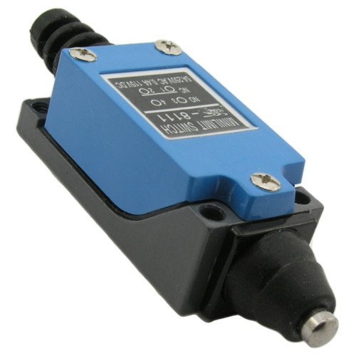 Выключатель путевой с толкателем RUICHI KZ-8111, NO-NC (4P), IP64, 5 А, 250 В, 15 мОм, корпус из сплава алюминия и цинка, головка пластмассовая | код 71468 | Ruichi