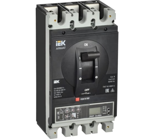 ARMAT Авт. выкл. лит. корпус 3P H 85кА 400А эл. ст. акс. IEK | код AR-MCCB-3H-085-0400A-ELSF | IEK ARMAT Авт. выкл. лит. корпус 3P H 85кА 400А эл. ст. акс. IEK | код AR-MCCB-3H-085-0400A-ELSF | IEK