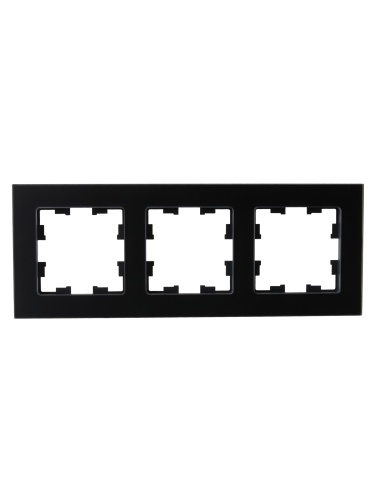BRITE Рамка 3-мест. РУ-3-2-Бр стекло черн. матовый IEK | код BR-M32-G-31-K02 | IEK фото 2