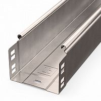 Лоток неперфорированный Стандарт INOX (AISI 409) 100х80х3000 (0,7 мм) (6 м/уп) Промрукав | код PR16.2390 | ПРОМРУКАВ