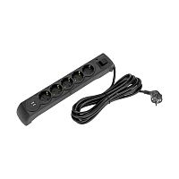 Фильтр сетевой 5 гнезд, 5м, 3х1,5мм?, с автовыкл, 2 USB, черный KRANZ | код 13-4703 | KRANZ