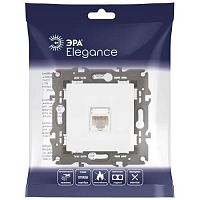 Розетка RJ45, Эра Elegance, белый, 14-3107-01 | код Б0034302 | ЭРА