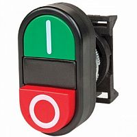 Кнопка двойная DKC Quadro 22.5 мм²  IP40, Красный+ Зеленый | код.  ABFT |  DKC