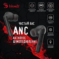 Гарнитура вкладыши A4Tech Bloody M90 черный/красный беспроводные bluetooth в ушной раковине (M90 BLACK + RED) | код 1431319 | A4TECH