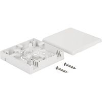 Оптическая розетка на 2 адаптера SC, 86х86х24 мм, белая | код LAN-SBF2-WH | LANMASTER