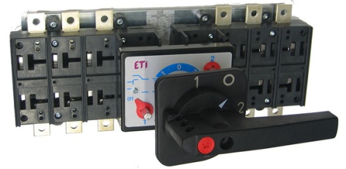 Переключатель нагрузки LA1/D 160A 3P COH 1-0-2 (с вын.рук.) | код 004667021 | ETI Переключатель нагрузки LA1/D 160A 3P COH 1-0-2 (с вын.рук.) | код 004667021 | ETI