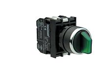 Переключатель с подсветкой неон 2-0-1 с фиксацией (2НО) зел. EMAS B131SL30Y