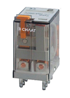 GR031 СИЛАТ Реле промежут., 4СО, 220VAC, 5А(240VAC/28VDC), тест, мех.инд., SR01/PYF14A, шт | код GR031 | SILAT