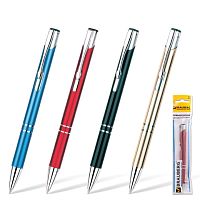 Ручка бизнес-класса шариковая BRAUBERG Win, корпус ассорти, узел 1 мм, линия письма 0,7 мм, синяя, 141434 | код 141434 | BRAUBERG