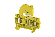 Клемма проходная пружинная 4 мм2 под предохранитель, на 2 подключения, желтая SQF4-YELLOW | код 2103190004 | Elmex