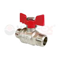 Кран шаровой латунный PREMIUM для ВОДЫ 3/4дюйм НР/НР бабочка НИКЕЛИР-Й 11Б27фт1М (40/10) | код VF.219.NB1.034.PREMIUM | VALFEX