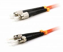 Патч-корд оптический LANMASTER, LSZH, дуплексный, ST/PC-FC/PC, MM 50/125, 1.0 м | код LAN-2ST-2FC/OM2-1.0 | LANMASTER