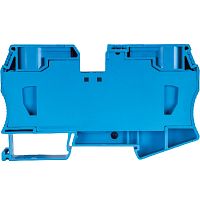 Проходная клемма, тип фиксации провода: пружинный, номинальное сечение: 35 мм кв., 125A, 800V, ширина: 16 мм, цвет: синий, тип монтажа: DIN 35 | код 56.735.0053.6 | Wieland