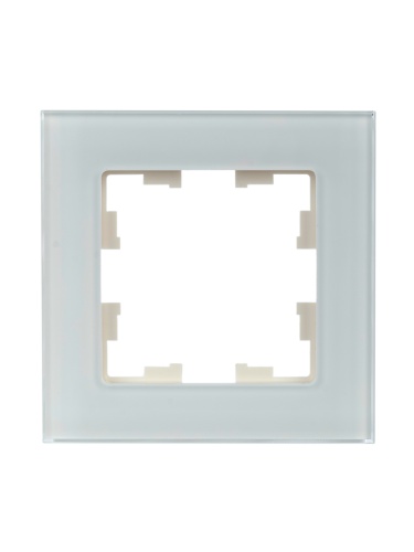 Рамка 1-м BRITE РУ-1-2-БрБ стекло бел. | код. BR-M12-G-K01 | IEK фото 6