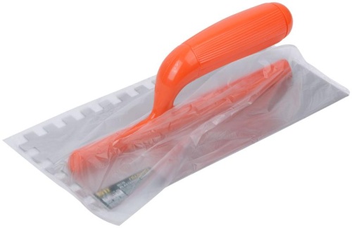 Гладилка нержавеющая с пластиковой ручкой, 280х130 мм зубчатая 10х10 мм | код 5170 | FIT фото 3