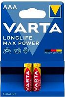 Батарея Varta LongLife Max Power LR03 Alkaline AAA (2шт) блистер | код 1955927 | VARTA