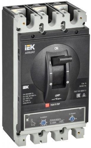 ARMAT Авт. выкл. лит. корпус 3P I 100кА 630А ТМ рег. IEK | код AR-MCCB-3I-100-0630A-ATUC | IEK