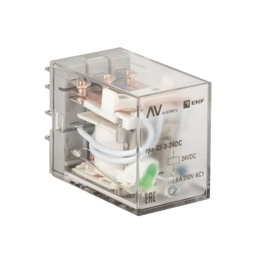 Реле промежуточное RPA 22/3 6A 24В DC AVERES | код rpa-22-3-24DC | EKF фото 2
