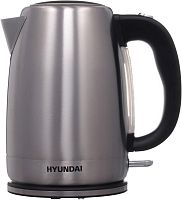 Чайник электрический HYK-S2030 1.7л 2200Вт серебр. матов./черн. (корпус: металл) | код 1180741 | HYUNDAI
