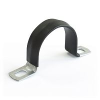 Скоба металлическая двухлапковая с полимерным покрытием СМД-П d31-32 мм (50шт/300шт уп/кор) Промрукав | код PR08.6019 | ПРОМРУКАВ