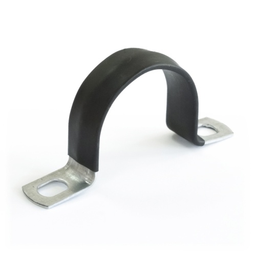 Скоба металлическая двухлапковая с полимерным покрытием СМД-П d31-32 мм (50шт/300шт уп/кор) Промрукав | код PR08.6019 | ПРОМРУКАВ