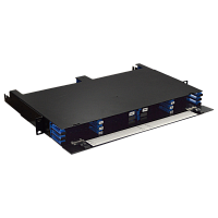 Бокс 19 на 12 компактных кассет MPO, 1U, черный | код LAN-FOBM-12MCC-1U | LANMASTER